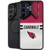 NFL Arizona Cardinals White Striped Galaxy S25 Plus Kickstand Case