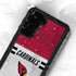 NFL Arizona Cardinals White Striped Galaxy S24 Plus Waterproof Case