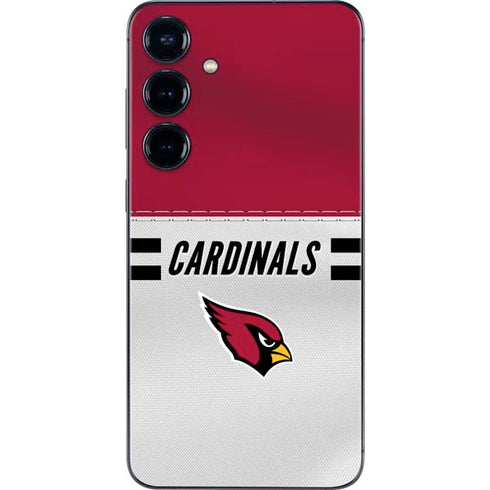 NFL Arizona Cardinals White Striped Galaxy S25 Skin