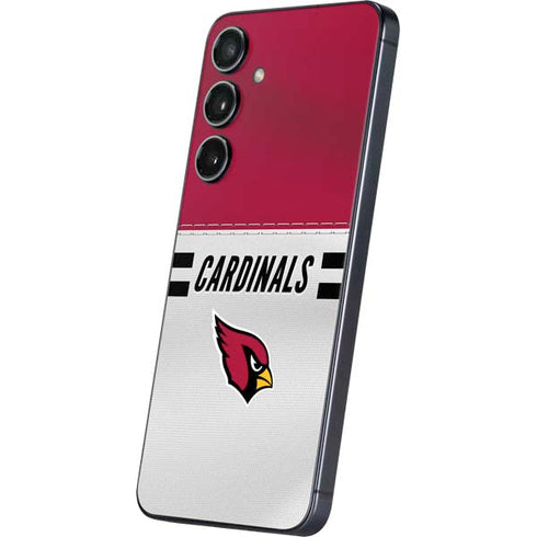 NFL Arizona Cardinals White Striped Galaxy S25 Skin