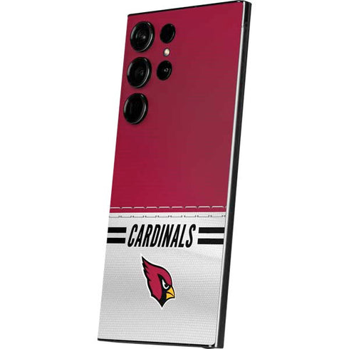 NFL Arizona Cardinals White Striped Galaxy S25 Ultra Skin