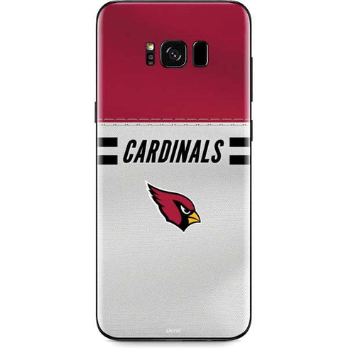 NFL Arizona Cardinals White Striped Galaxy S8 Plus Skin
