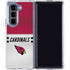 NFL Arizona Cardinals White Striped Galaxy Z Fold5 5G Clear Case
