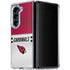 NFL Arizona Cardinals White Striped Galaxy Z Fold5 5G Clear Case