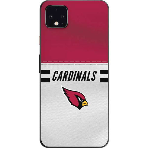 NFL Arizona Cardinals White Striped Google Pixel 4 XL Skin