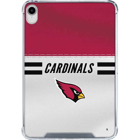 NFL Arizona Cardinals White Striped iPad 11th Gen (2025) Clear Case
