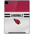 NFL Arizona Cardinals White Striped iPad Pro 12.9in (2020) Clear Case