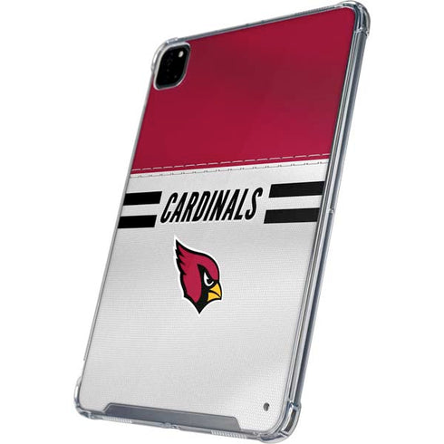 NFL Arizona Cardinals White Striped iPad Pro 12.9in (2020) Clear Case