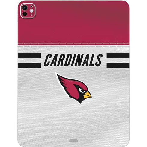 NFL Arizona Cardinals White Striped iPad Pro 13in M4 (2024) Skin