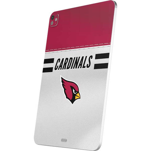 NFL Arizona Cardinals White Striped iPad Pro 13in M4 (2024) Skin