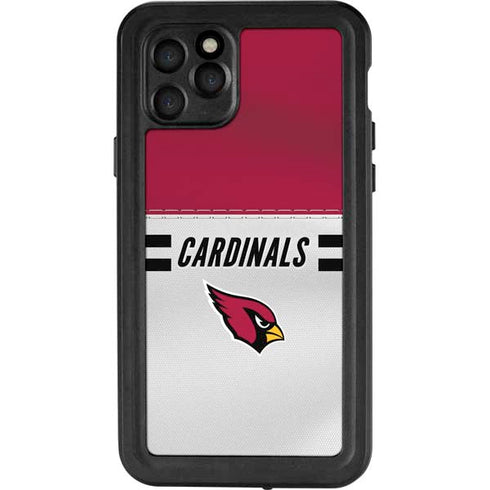NFL Arizona Cardinals White Striped iPhone 11 Pro Waterproof Case