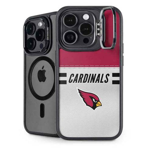 NFL Arizona Cardinals White Striped iPhone 13 Pro Max Kickstand Case