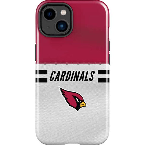 NFL Arizona Cardinals White Striped iPhone 15 Impact Case