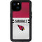 NFL Arizona Cardinals White Striped iPhone 15 Plus Waterproof Case