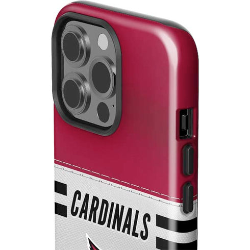NFL Arizona Cardinals White Striped iPhone 15 Pro Impact Case