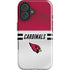 NFL Arizona Cardinals White Striped iPhone 16 Impact Case