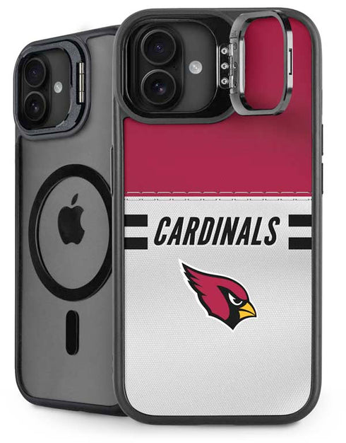 NFL Arizona Cardinals White Striped iPhone 16 Kickstand Case