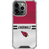 NFL Arizona Cardinals White Striped iPhone 16 Pro Clear Case