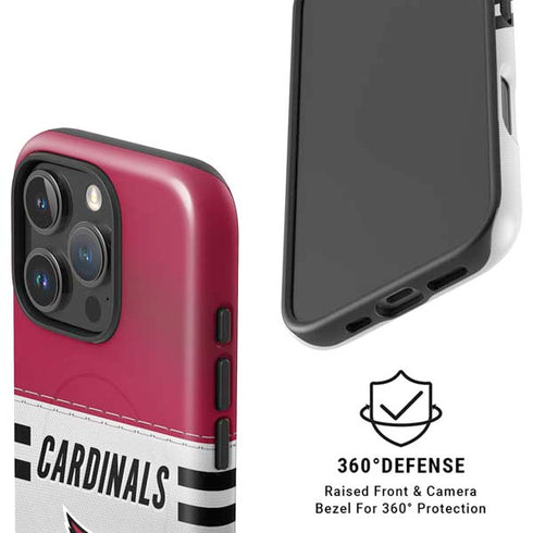 NFL Arizona Cardinals White Striped iPhone 16 Pro Magsafe Impact Case