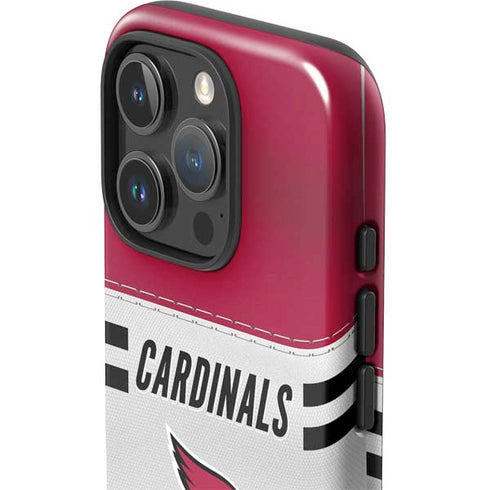 NFL Arizona Cardinals White Striped iPhone 16 Pro Max Impact Case