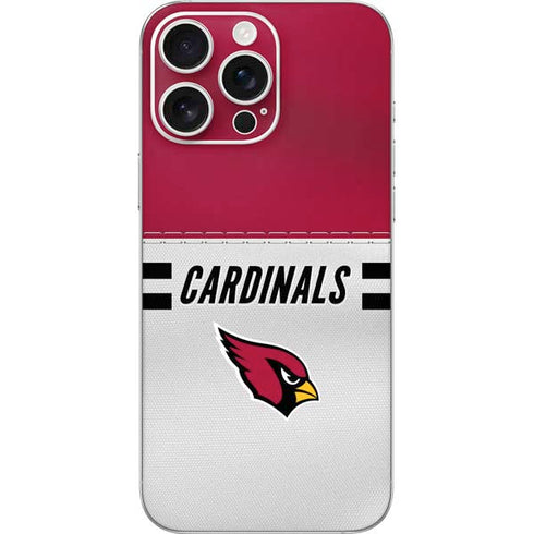 NFL Arizona Cardinals White Striped iPhone 16 Pro Max Skin