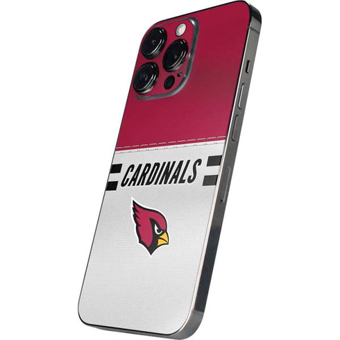 NFL Arizona Cardinals White Striped iPhone 16 Pro Skin
