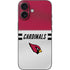 NFL Arizona Cardinals White Striped iPhone 16 Skin