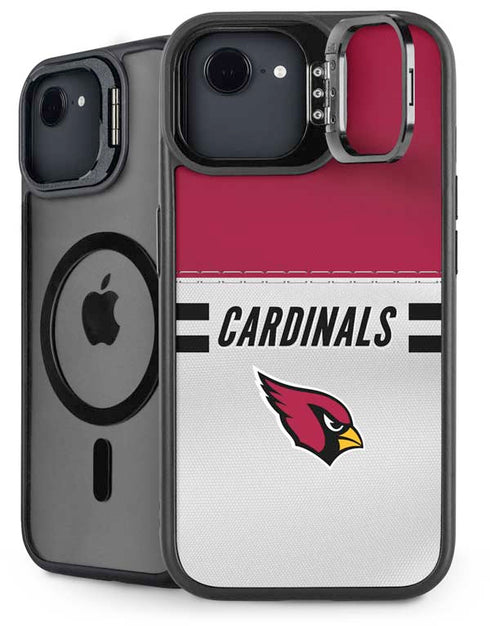 NFL Arizona Cardinals White Striped iPhone 16e Kickstand Case