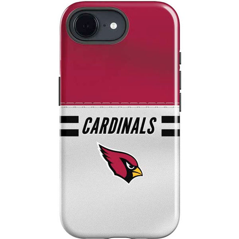 NFL Arizona Cardinals White Striped iPhone 16e Impact Case