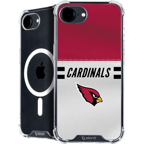 NFL Arizona Cardinals White Striped iPhone 16e MagSafe Case