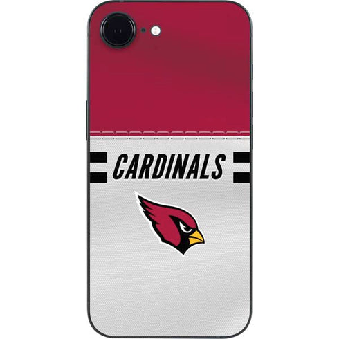 NFL Arizona Cardinals White Striped iPhone 16e Skin