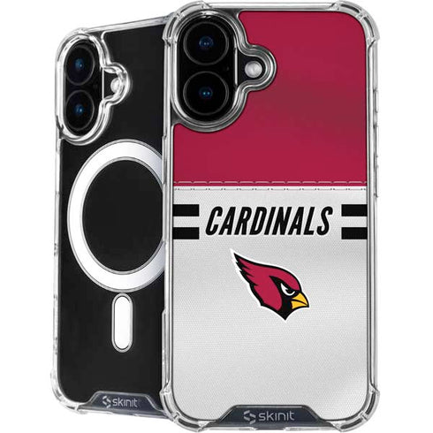 NFL Arizona Cardinals White Striped iPhone 17 MagSafe Case