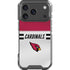 NFL Arizona Cardinals White Striped iPhone 18 Pro Clear Case