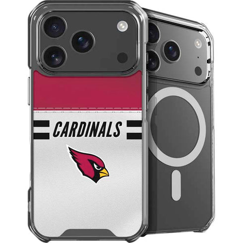 NFL Arizona Cardinals White Striped iPhone 18 Pro MagSafe Case