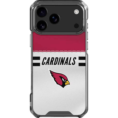NFL Arizona Cardinals White Striped iPhone 18 Pro Max Clear Case