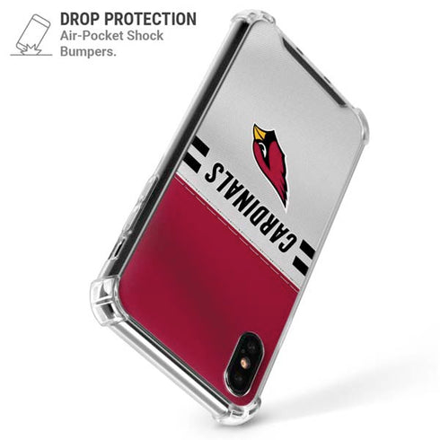 NFL Arizona Cardinals White Striped iPhone X/XS Clear Case