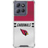 NFL Arizona Cardinals White Striped Moto G 5G (2025) Clear Case