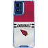 NFL Arizona Cardinals White Striped Moto G 5G (2024) Clear Case