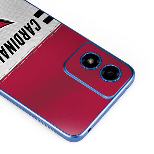 NFL Arizona Cardinals White Striped Moto G Play 4G (2024) Skin