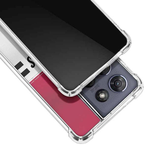 NFL Arizona Cardinals White Striped Moto G Stylus 5G (2025) Clear Case