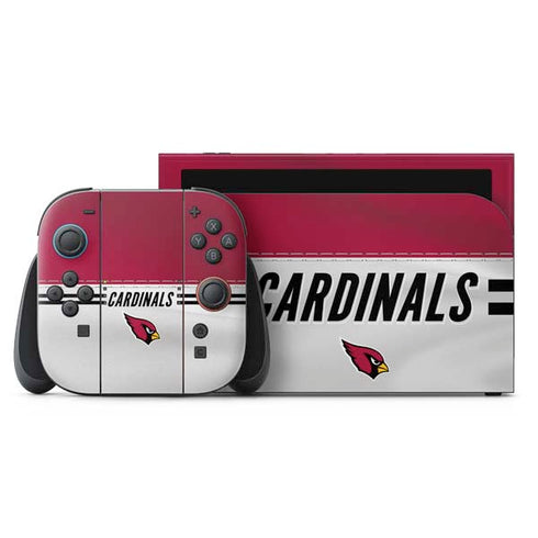NFL Arizona Cardinals White Striped Nintendo Skins