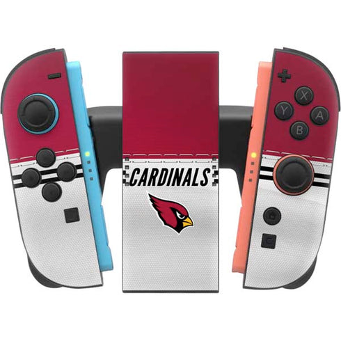 NFL Arizona Cardinals White Striped Nintendo Switch 2 (2025) Joy-Con Controller Skin