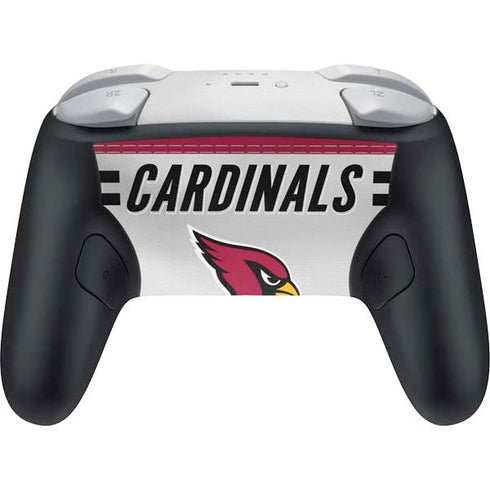 NFL Arizona Cardinals White Striped Nintendo Switch 2 (2025) Pro Controller Skin