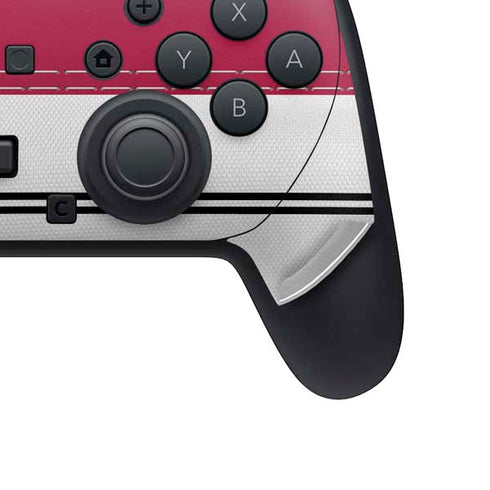 NFL Arizona Cardinals White Striped Nintendo Switch 2 (2025) Pro Controller Skin