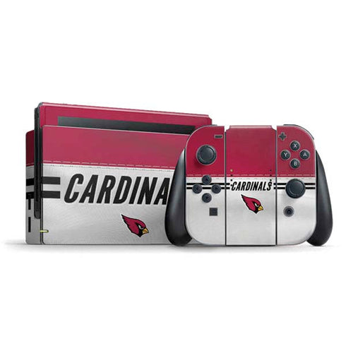 NFL Arizona Cardinals White Striped Nintendo Skins