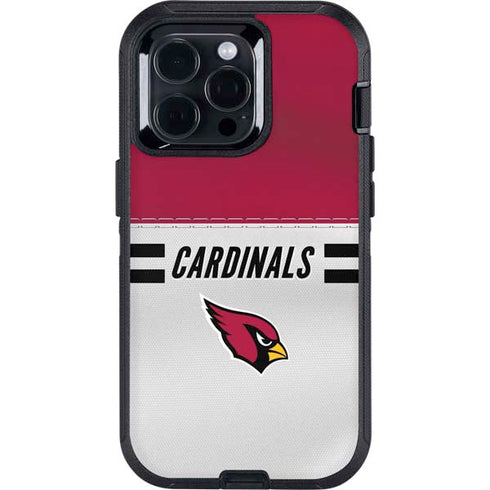 NFL Arizona Cardinals White Striped Otterbox Defender iPhone Skin