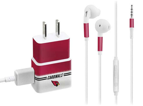 NFL Arizona Cardinals White Striped Phone Charger Skin