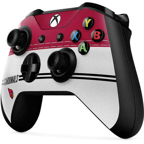 NFL Arizona Cardinals White Striped Xbox One X Controller Skin