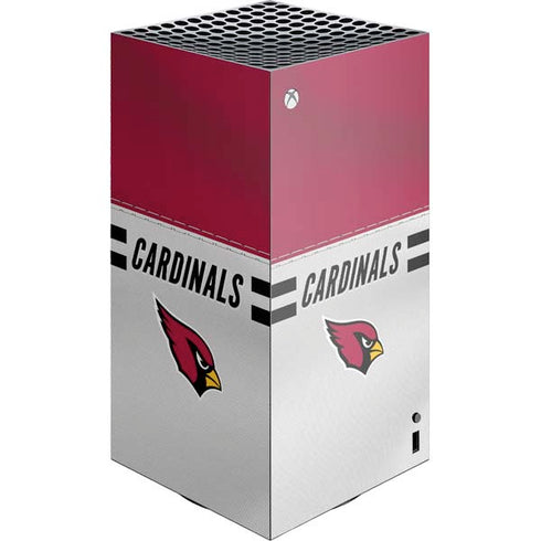 NFL Arizona Cardinals White Striped XBox Series X Digital Edition Console Skin
