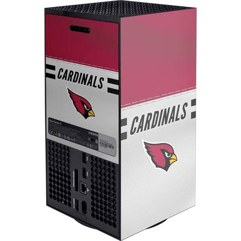 NFL Arizona Cardinals White Striped XBox Series X Digital Edition Console Skin